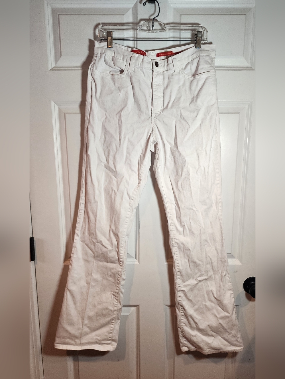 NYDJ White "Tummy Tuck Jeans" Stretch Flare Size 12